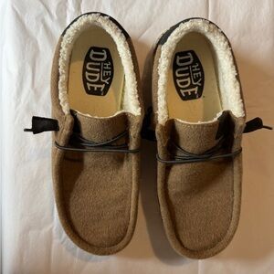 Hey Dude Brown Loafers with Black Laces